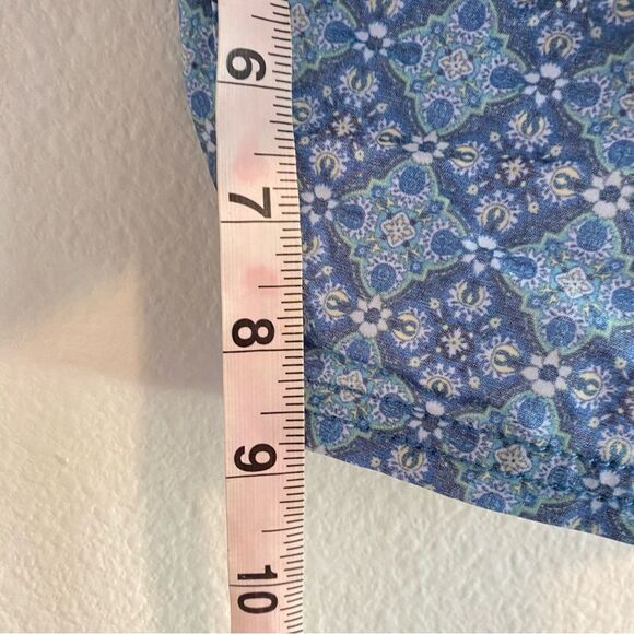 RVCA Morris Board Shorts Swim Trunks Sz 32 Mid Length 19" Blue Paisley - Picture 9 of 10